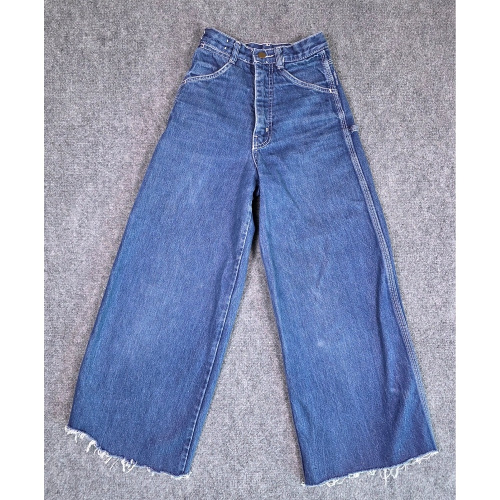 Vintage 70s James Jeans Wide Leg Jeans Womens 25 Blue High Rise Seattle Denim